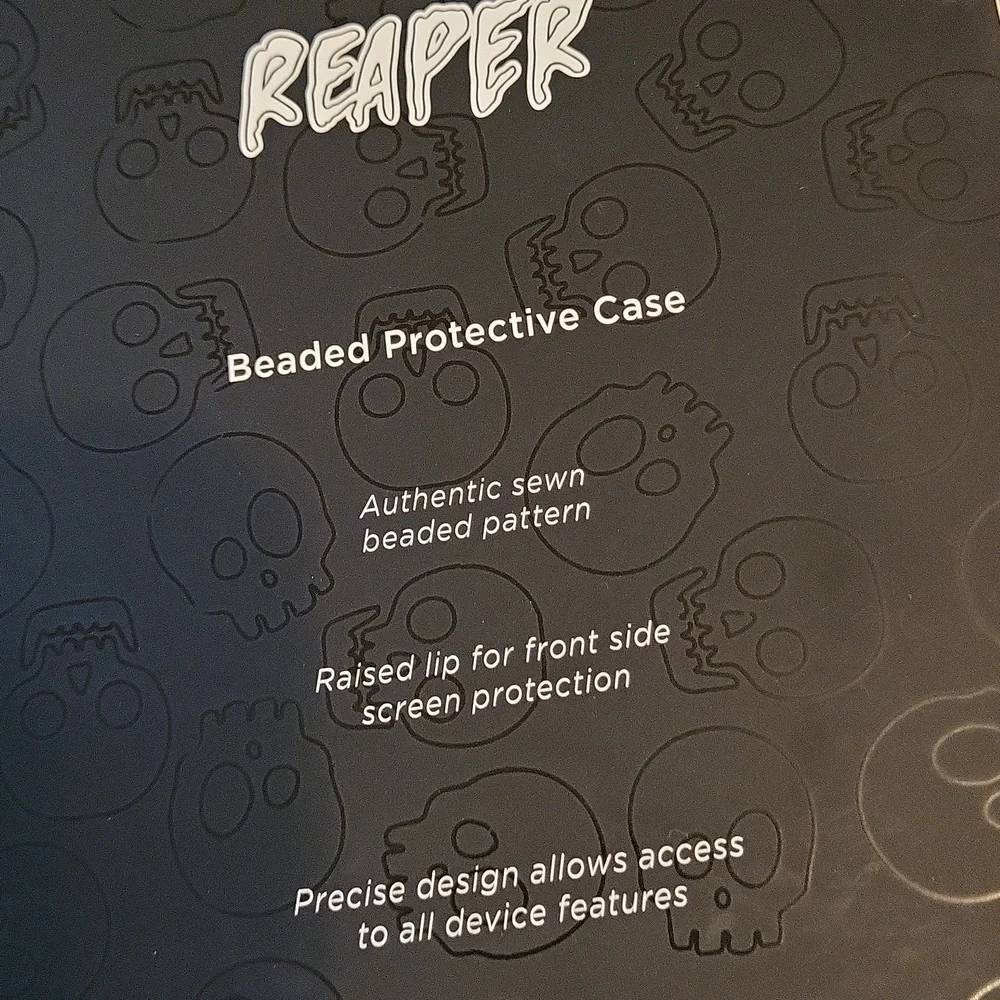 Reaper Black Beaded Protective Case for iPhone 16 Pro Max Bnib TL M Lp